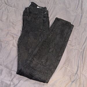 FRAME Le Skinny Jeans De Jeanne Tonal Python